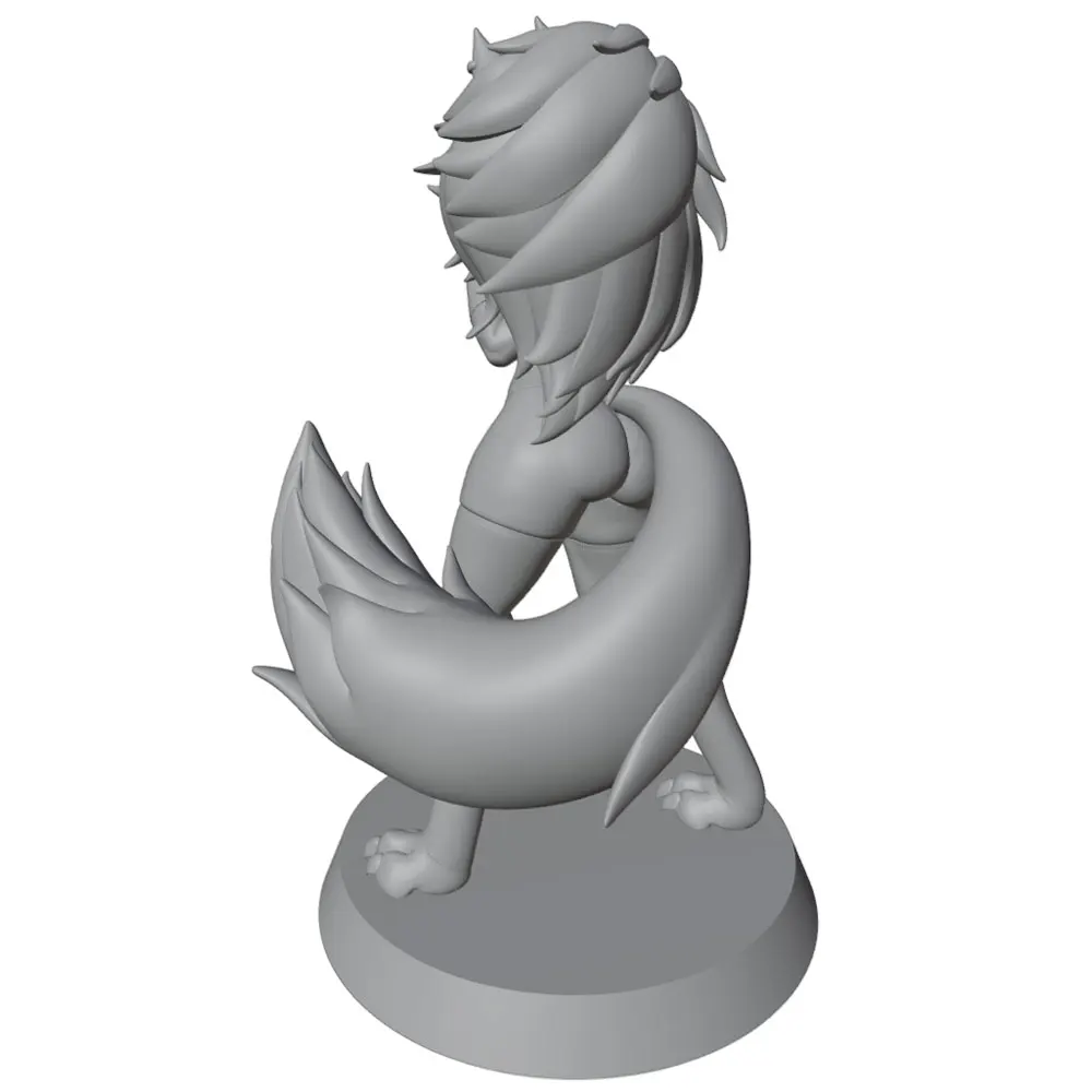 1/24=75mm-1/10=175mm Anime Character Statue GK Miniature 3D Printed Gray Model Figurine DIY Doll Model Unassembled And Unpainted view 4