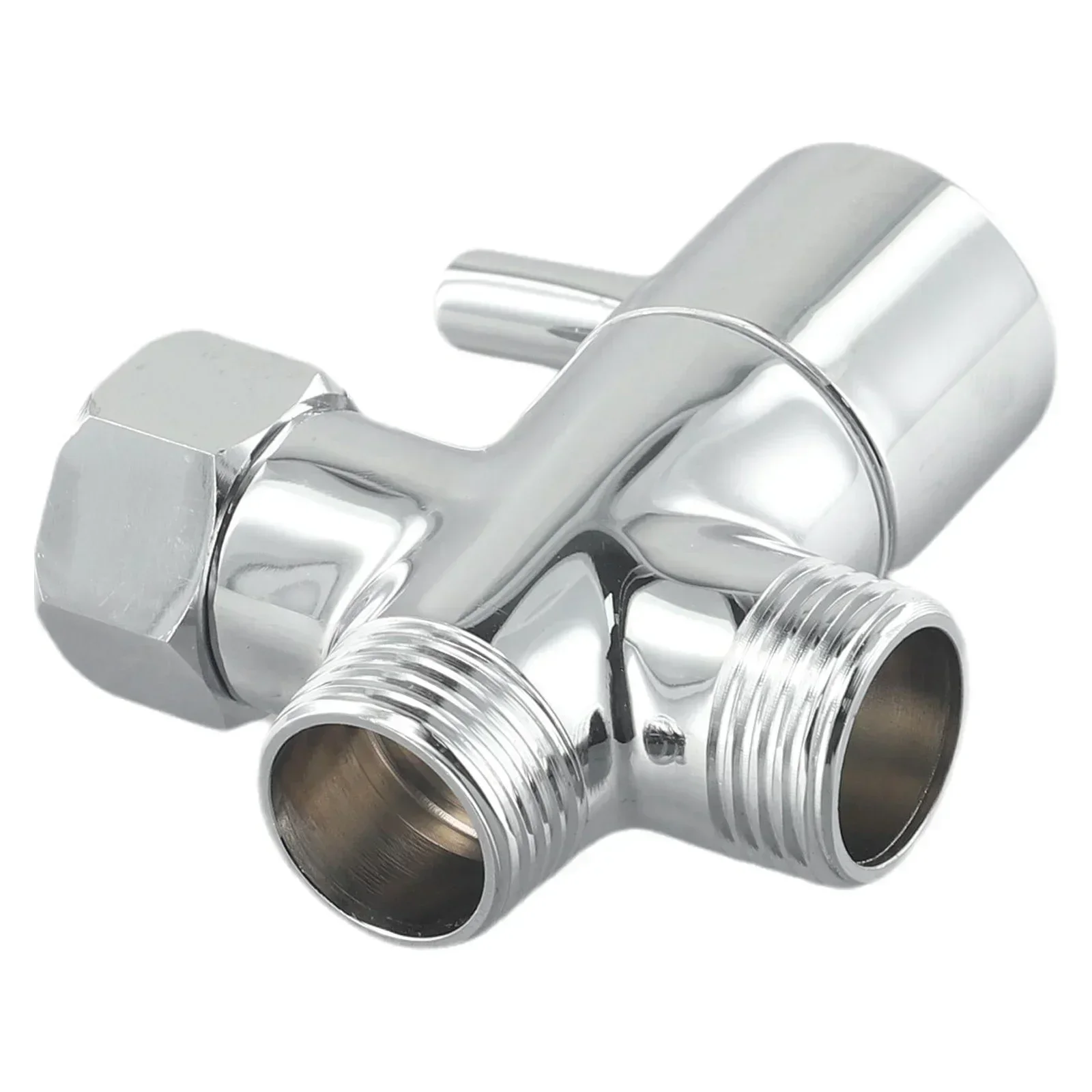 

3-Way Diverter Valve Garden Home 0.6-1.5mpa Kitchen 1pcs 4-points Shower Head Angle Valve T-Adapter G1/2in Bath