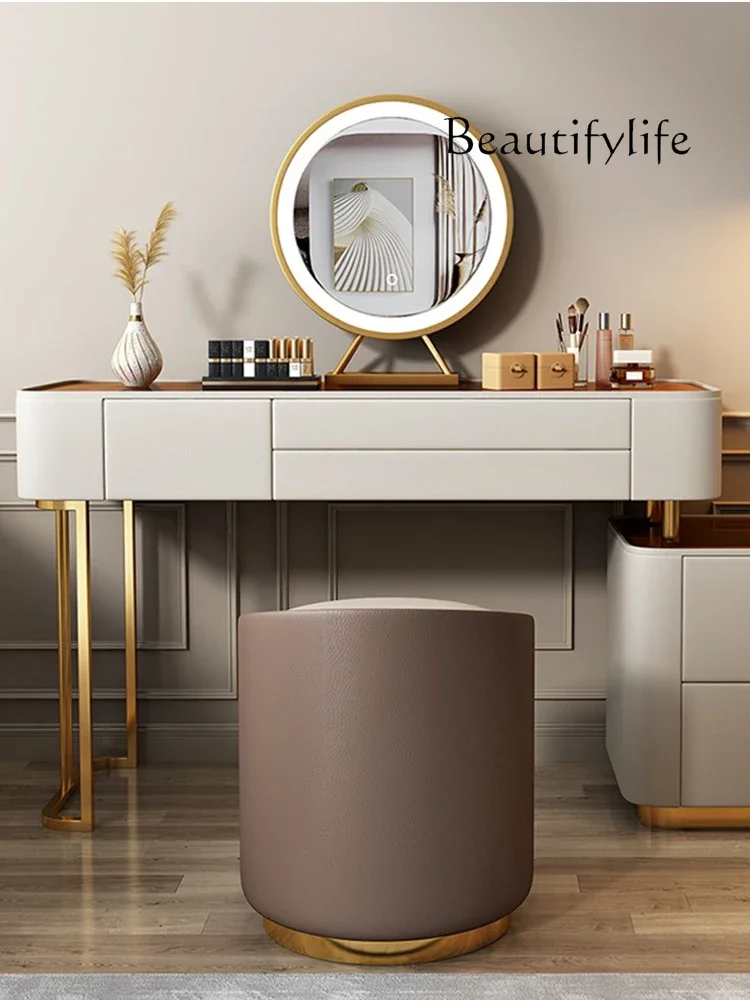 

yj5 Light luxury dresser bedroom simple modern small chest integrated storage box high-end makeup table mirror