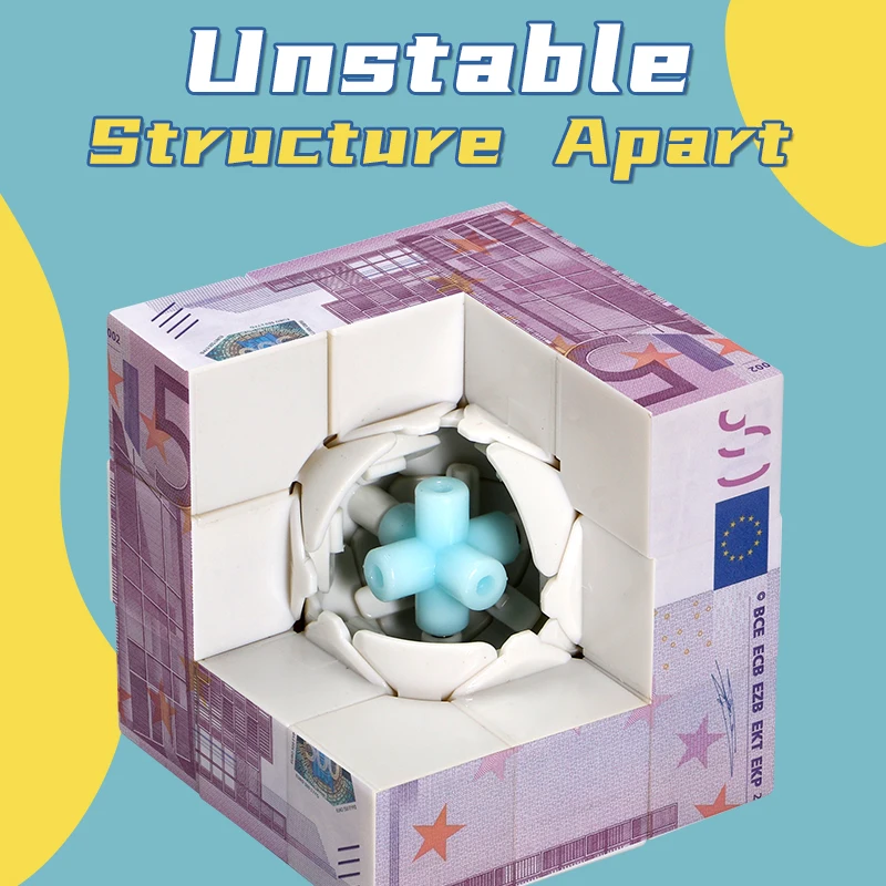 Zauberwürfel, 3 x 3 x 3, 3D-UV-gedruckt, 500 Euro, stressabbauendes Puzzle, professionelles, glattes Geschwindigkeitsspiel, Kinderspielzeug, Geschenk