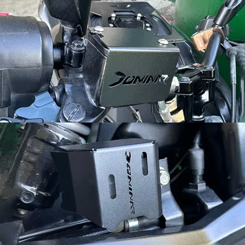 Imagen 2 del producto Protector de depósito de líquido de frenos delantero y trasero para motocicleta Dominar 400 250, tapa protectora para accesorios BAJAJ Dominar 250 400