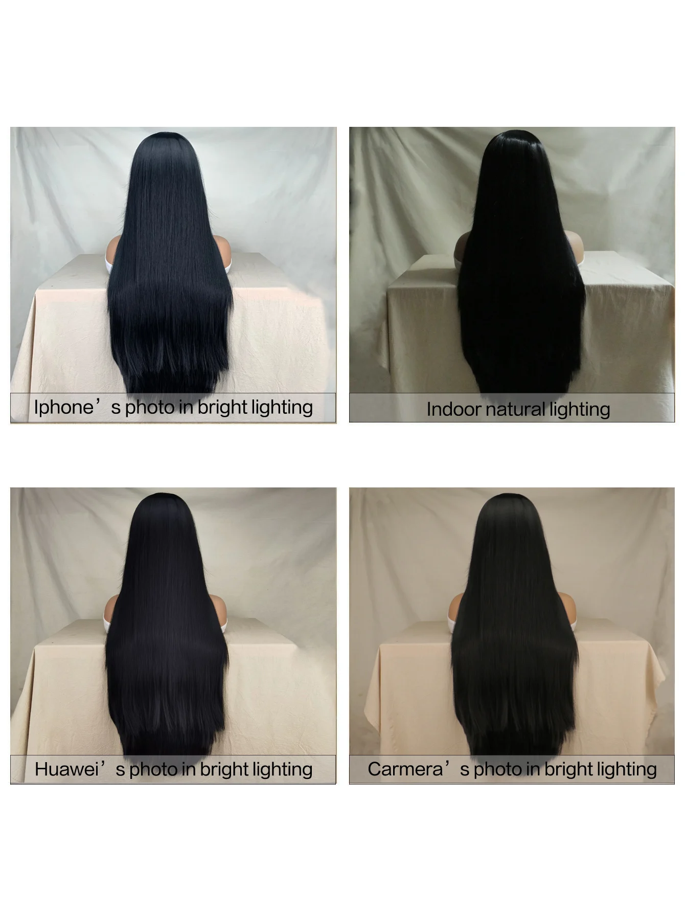 40 ''100 cm Extra Lange Zwarte Pruiken voor Vrouwen Steil Haar Pruik Natuurlijke Zwarte W Halloween Anime Kostuum Rechte Hittebestendige Pruik