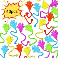 40 Pièces Kids Funny Sticky Hands Toy Palm Elastic Sticky Squishy Slap Palm Toy Kids Parent child interactive Party Toy Gift