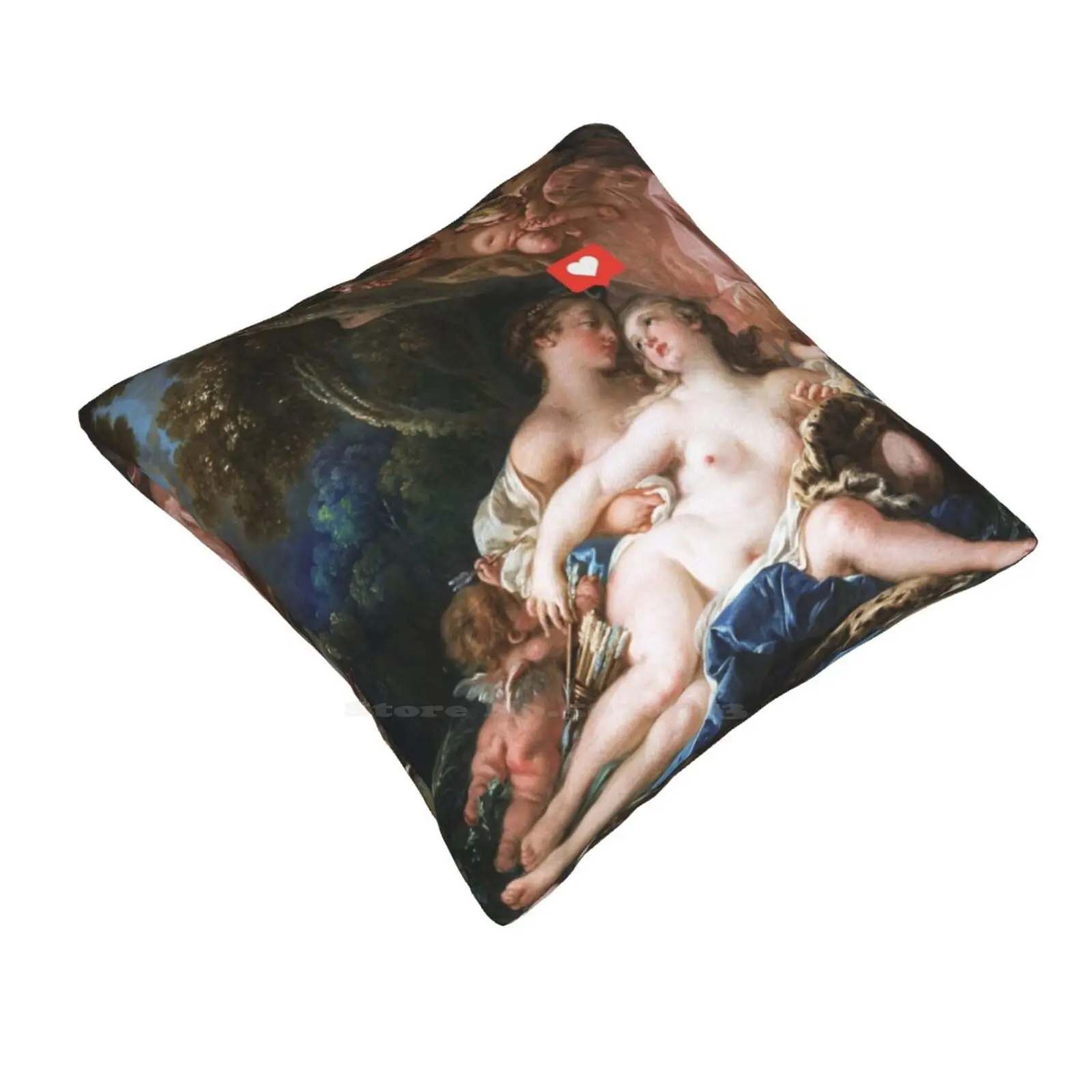 Callisto Seduces Diane Queer Lesbian Valentines Day Love Print Bedroom Office Hug Pillowcase Callisto Seduces Diane Queer