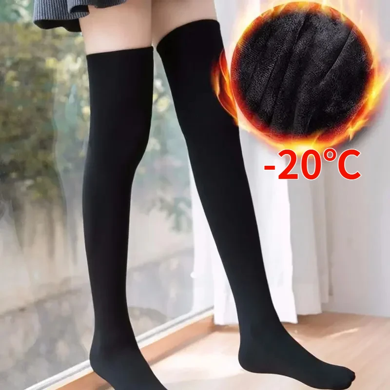 New Women's High Cotton Socks Padded Socks Thigh Socks Over The Knee Lengthened High Socks Fall and Winter Women