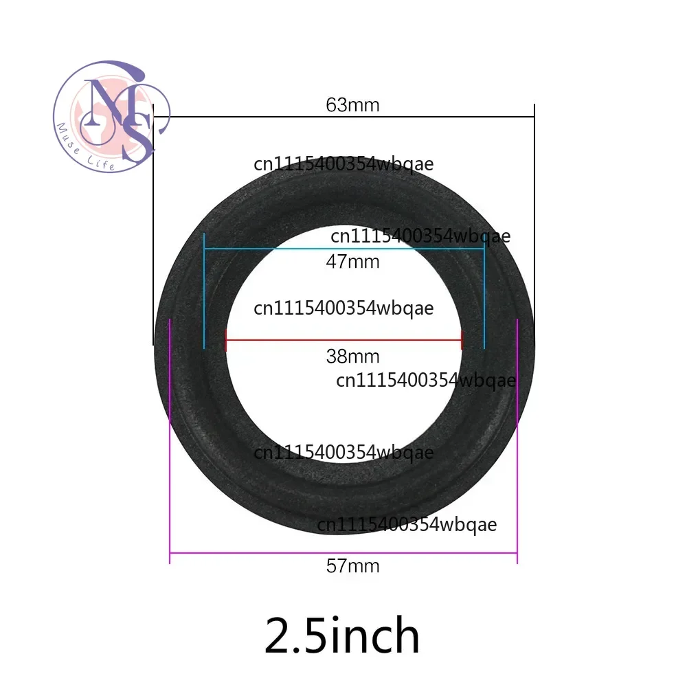ZOCI-Speaker Foam Repair 1 2.5 3.5 4 6.5 INCH Suspension Surround Folding Ring Full Range Woofer Speaker Replacement 2PCS