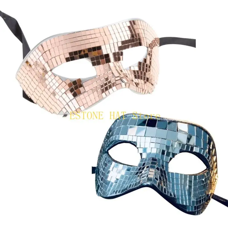 

49MF Halloween Party Mask Sequins Glitter Masquerade Mask Carnival Prom Ball Mask