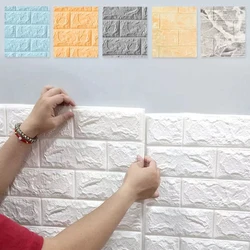 1-10 pz 70 cmx1m moderna decorazione della casa modello di mattoni PVC 3D Room Decor carta da parati autoadesiva fai da te adesivi murali impermeabili