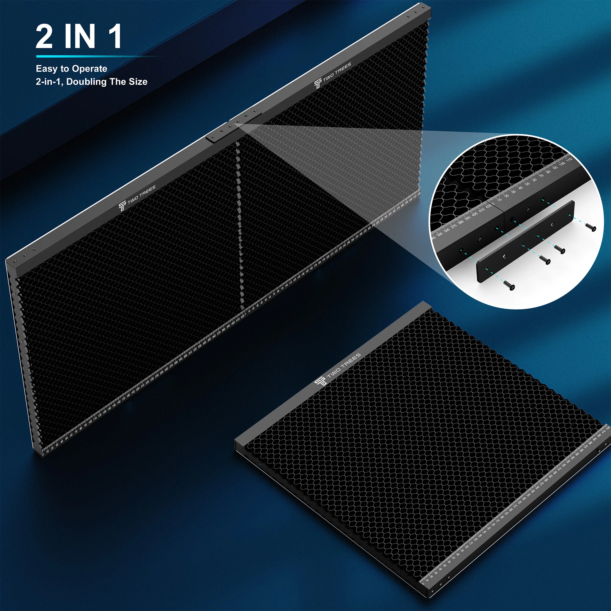 Imagem -06 - Duas Árvores-mesa de Trabalho Kit em Favo de Mel Spliceable Extra Grande Área de Escultura para Cnc Máquina de Gravação a Laser