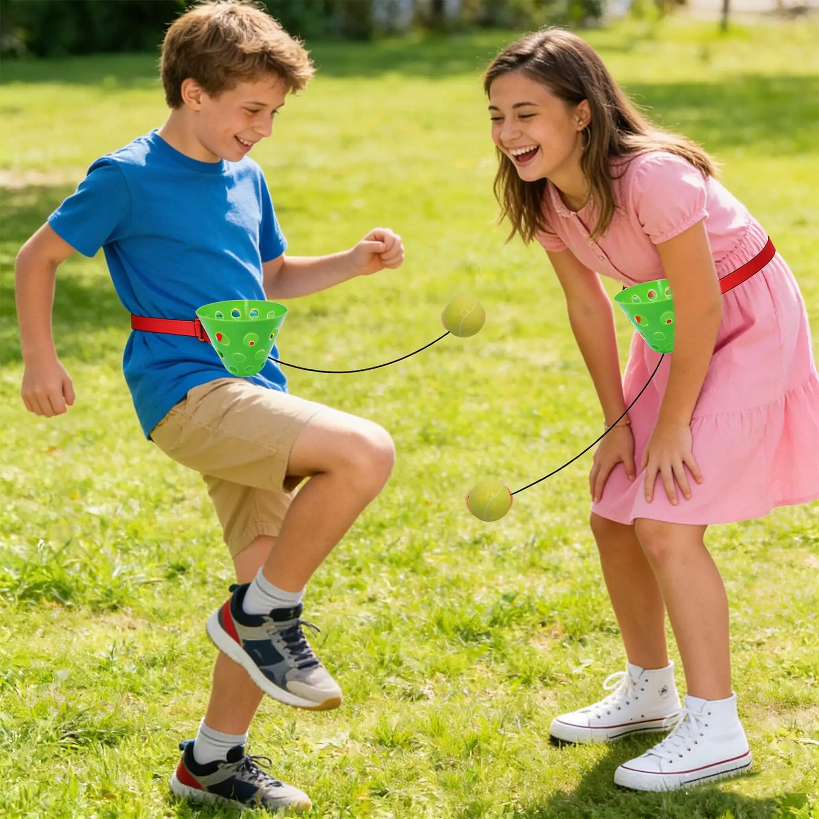 Swing Ball Game Set Leuke verstelbare tailleband Speelgoedfeestbalspellen voor familievrienden Studenten Mannen Vrouwen Evenement Verzamelfeest
