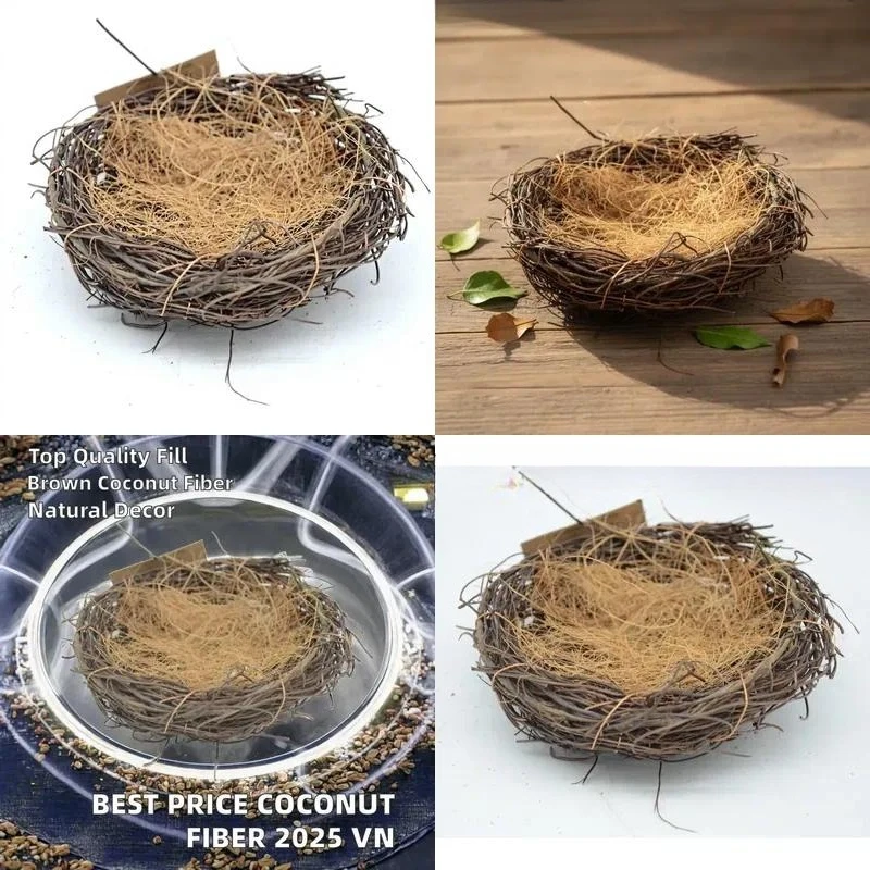 for  0125065 Artificial Tree Branch Bird Nest Miniature Round Wall Sticker Pendant  Easter Home Decoration