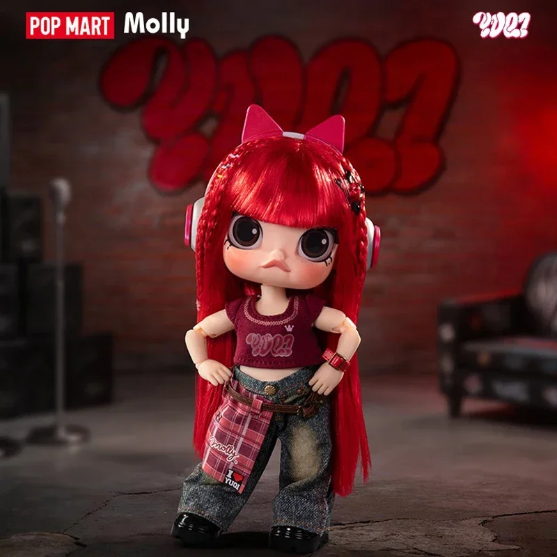 POP MART MOLLY X YUQI 1/8 Фигурка из серии Co-branded Blind Box: Загадочная коробка-сюрприз, игрушки, кавайные украшения, статуэтки, декор для дома