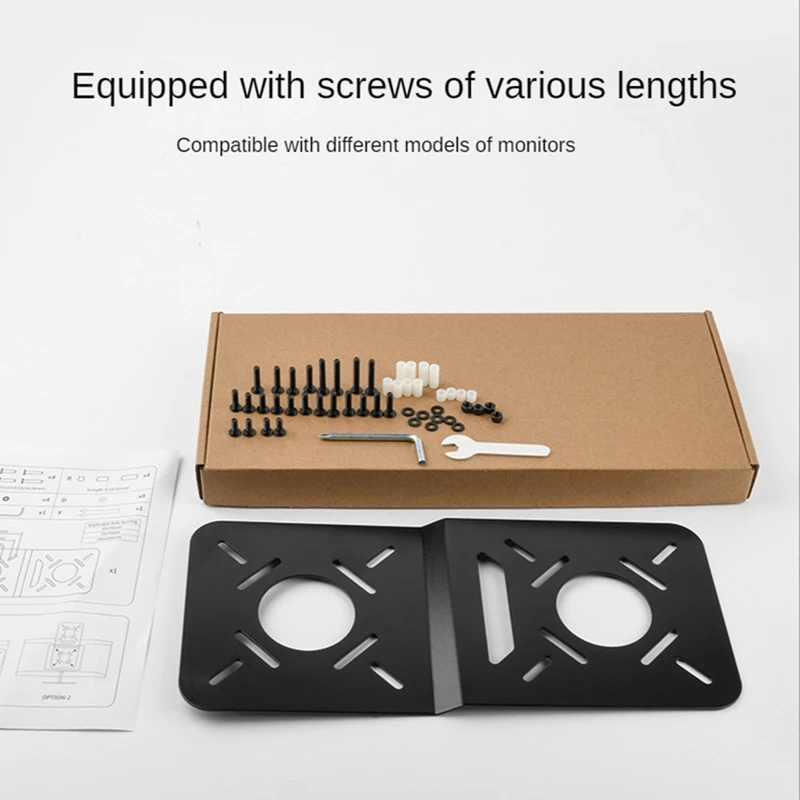 1Set VESA Mount For Mini PC For MINI-Host Hanging Bracket PC Monitor Two Screen Mounted Tablet Pad Mounting Rack