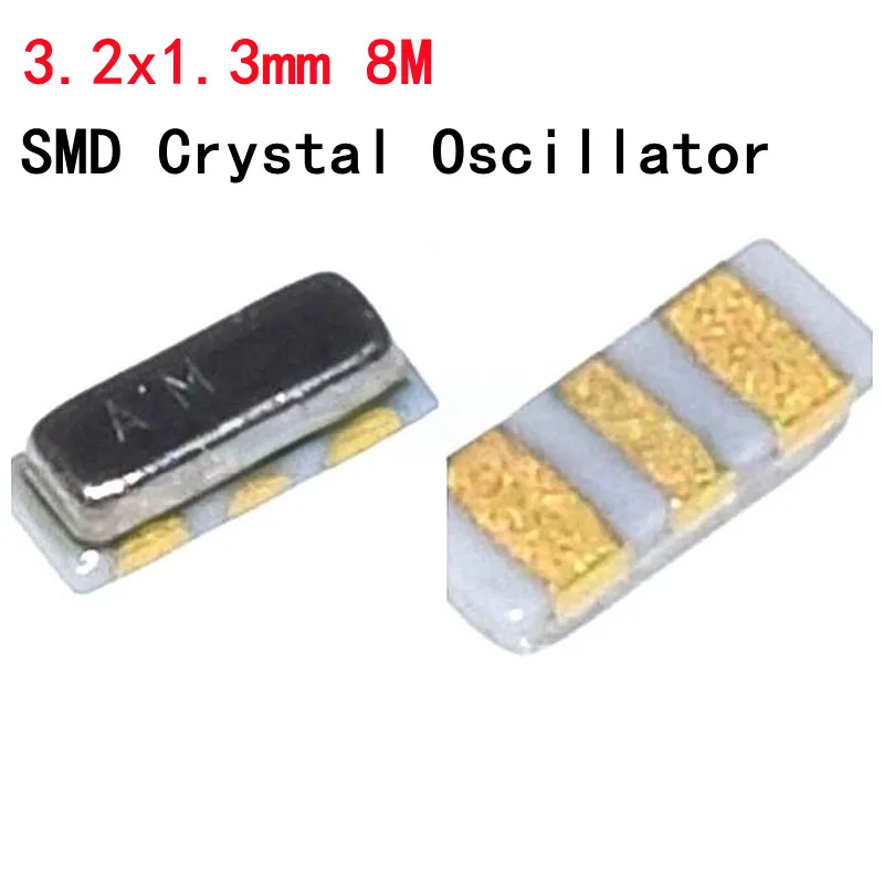 10 PZ 3.2x1.3mm 3213 3Pin 8MHZ 8M 8MHZ 8.000MHZ 3213 SMD risonatore al quarzo oscillatore a cristallo
