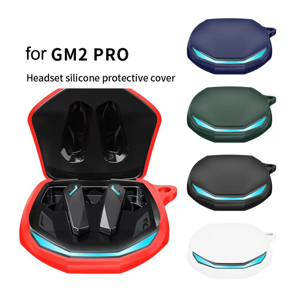 Silicone Protective Case For GM2PRO Wireless Headphone Protector Case Cover Shell Housing Anti-dust Sleeve With Carabiner