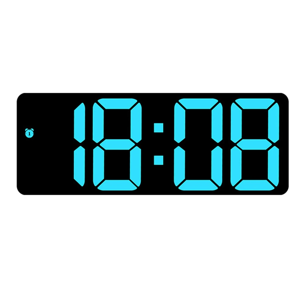 Electronic Clock with Large Display and Voice Control Offering Alarm Calendar and Temperature Information for Convenience