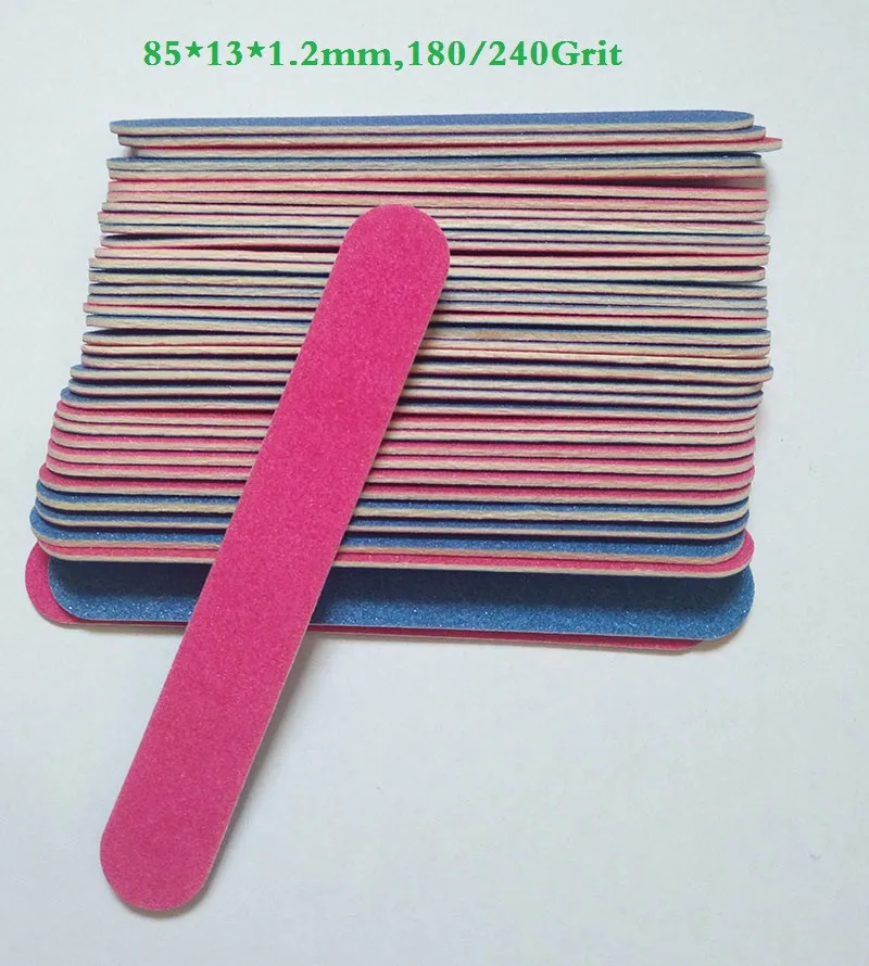 

20pcs 180/240 grit Professional Nail Files nail Buffer Buffing Slim Crescent Grit nail tools disposable nail file HIGH QUALITY