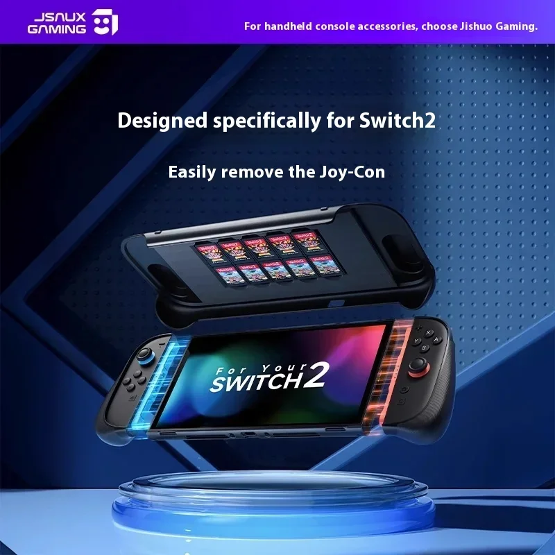 Jsaux capa protetora de corpo inteiro para switch 2 ns2, capa frontal resistente a quedas, à prova de choque para acessórios de console ns2