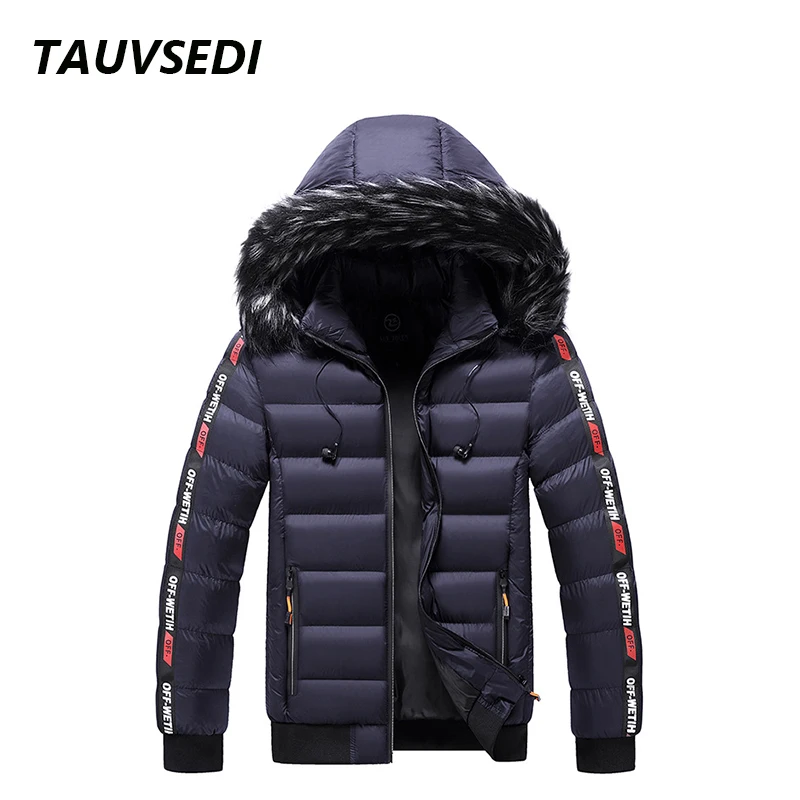 Winter New Men Thick Warm Waterproof Parkas Men Fashion Hooded Fur Collar Casual Windproof Jacket Detachable Hat Jacket Coat Man