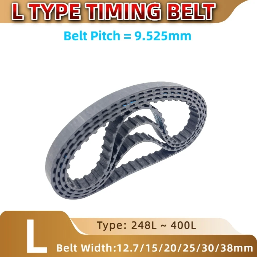 

Резиновый ремень от 248 до 400 л, модель L, ширина ремня ГРМ 12,7 мм, 15 мм, 20 мм, 25 мм, 30 мм, 38 мм, L, шаг зуба ремня, 9,525 мм, L, синхронный ремень