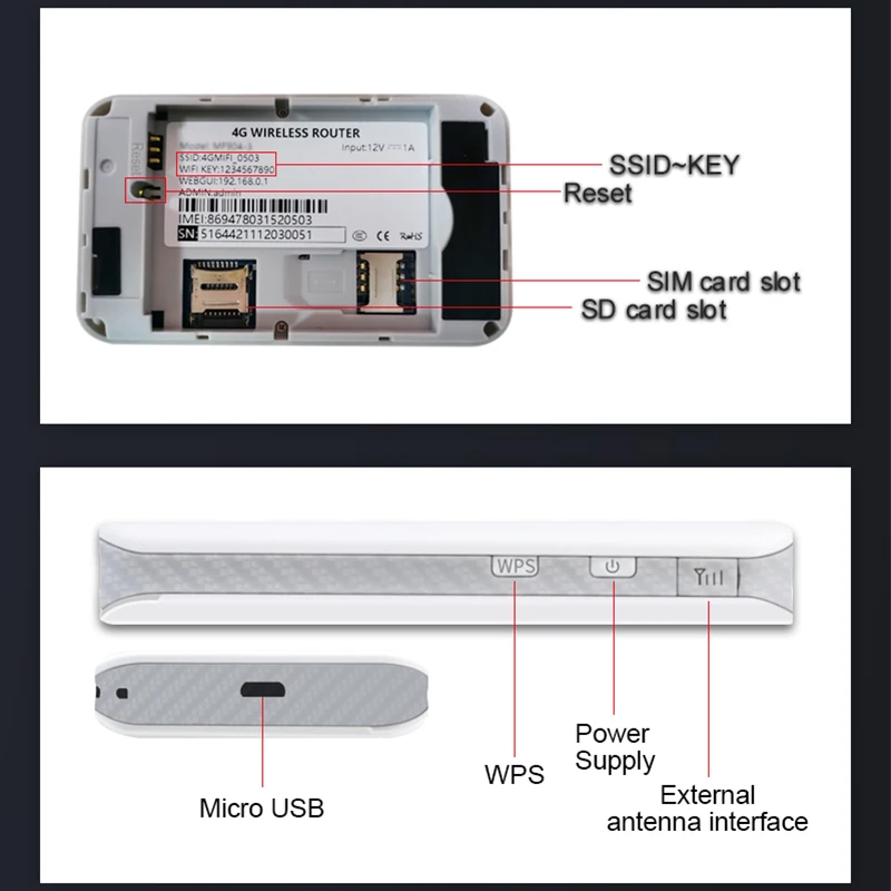 150Mbps Wifi Router 4G Sim Card Wireless Mini Modem FDD/TDD Signal Amplifier Mobile Car WI-FI Mesh With 2100MAh Battery