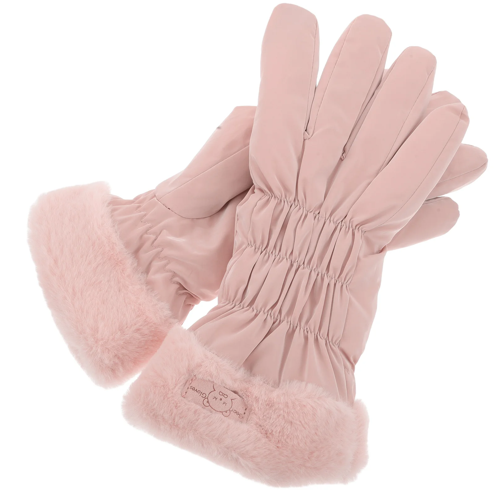 

Women's Thermal Gloves for Pink Skin-feel Fabric Girls’ Winter Accessories Miss