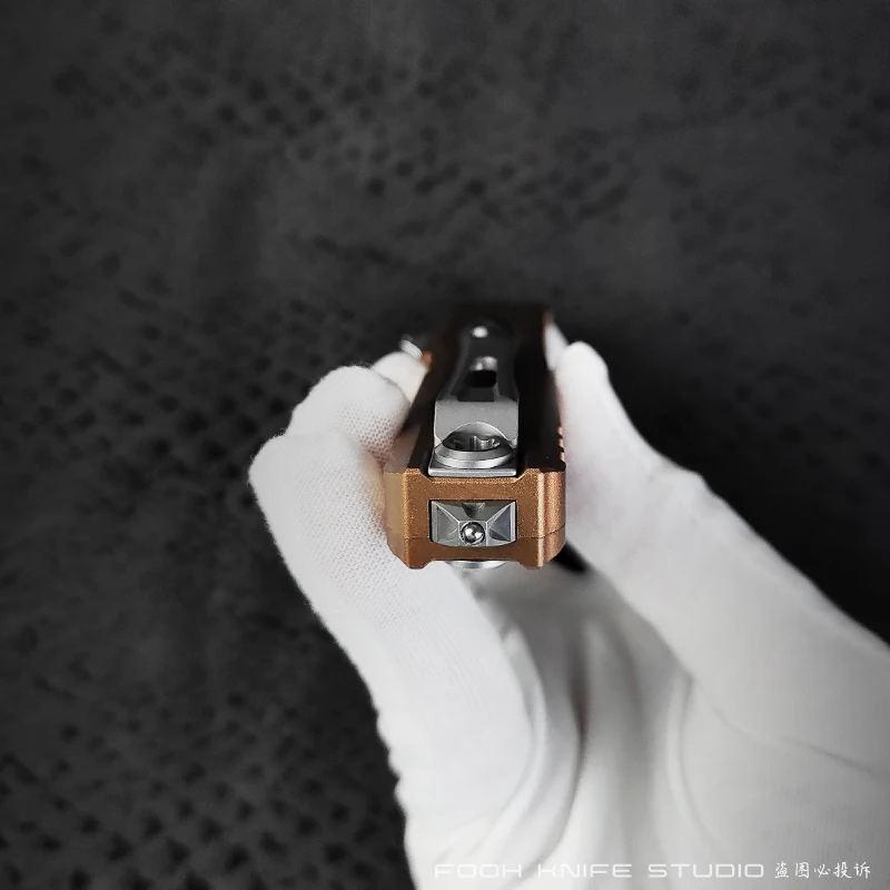 ULTRATECH GEN III IV STONEWASH DE SE TANTO STANDARD TAN D2 Steel CNC 6061 مشط ألومنيوم مايكرو فائق التكنولوجيا بواسطة FOOH KNIFE STUDIO