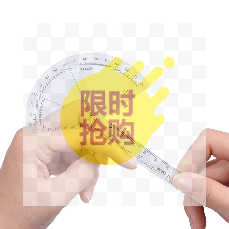 【DC】1PC Multi-Ruler Medical Finger Goniometer Plastic Protractor 180 Degree Angle Ruler Spinal Ruler Professional Measure Tool