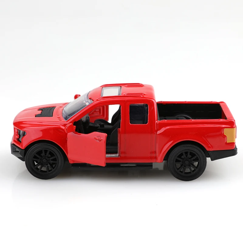 Eingesacktes 1:38 Ford F150 Pickup-Geländewagen aus Legierung mit Rückzug, Nachahmung eines Geländewagens, Kinderauto aus Legierung, Spielzeugauto für Jungen