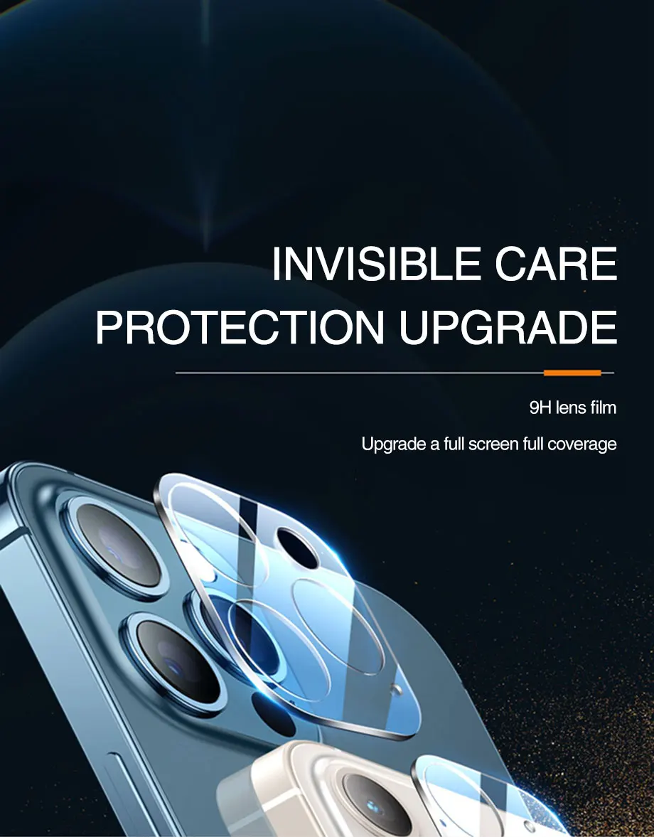 9h الزجاج المقسى عدسة الكاميرا حامي آيفون 14 برو ماكس مقاومة للخدش آيفون 14 Plus 13 12 Mini 11