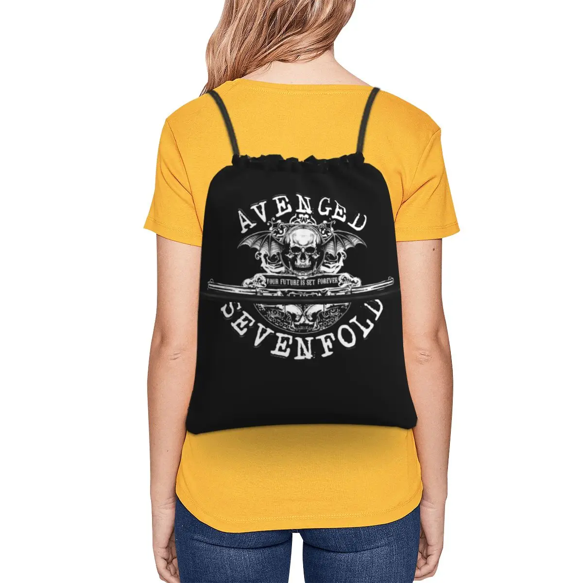 Avenged Sevenfold Backpacks Fashion Drawstring Bags Shoes Bag Book Bags for Travel Students