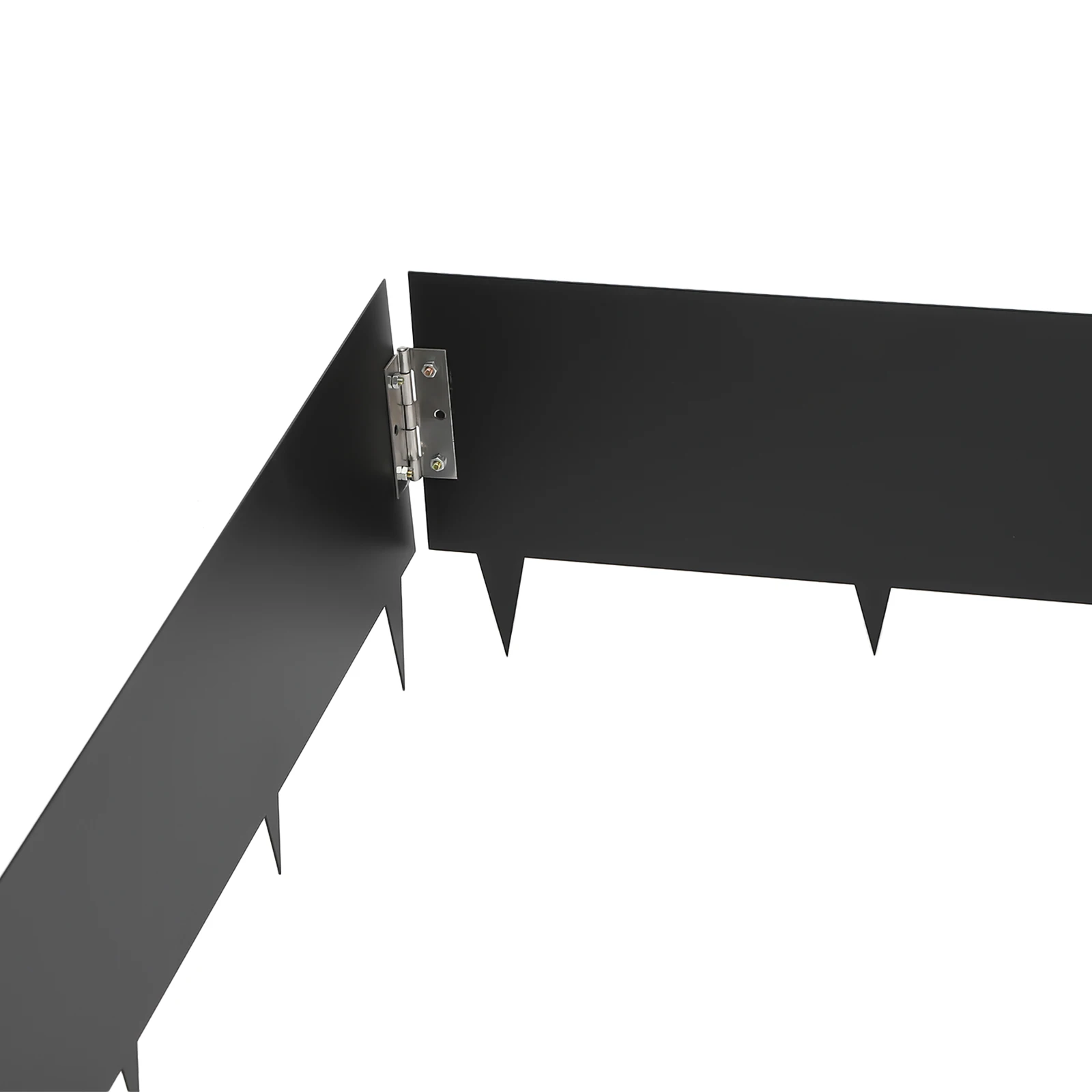 4/6 Pcs Metal Landscape Edging Lawn Edging Borders Black Bendable Steel Edging 40x8 Inch