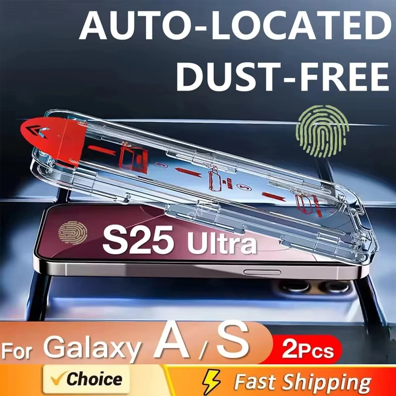 

1-2Pcs Screen Protector For Samsung Galaxy S25 Ultra A36 A56 S24 FE S23 S21 S20FE A16 A55 A35 A53 A52S A54 5G A26 Tempered Glass