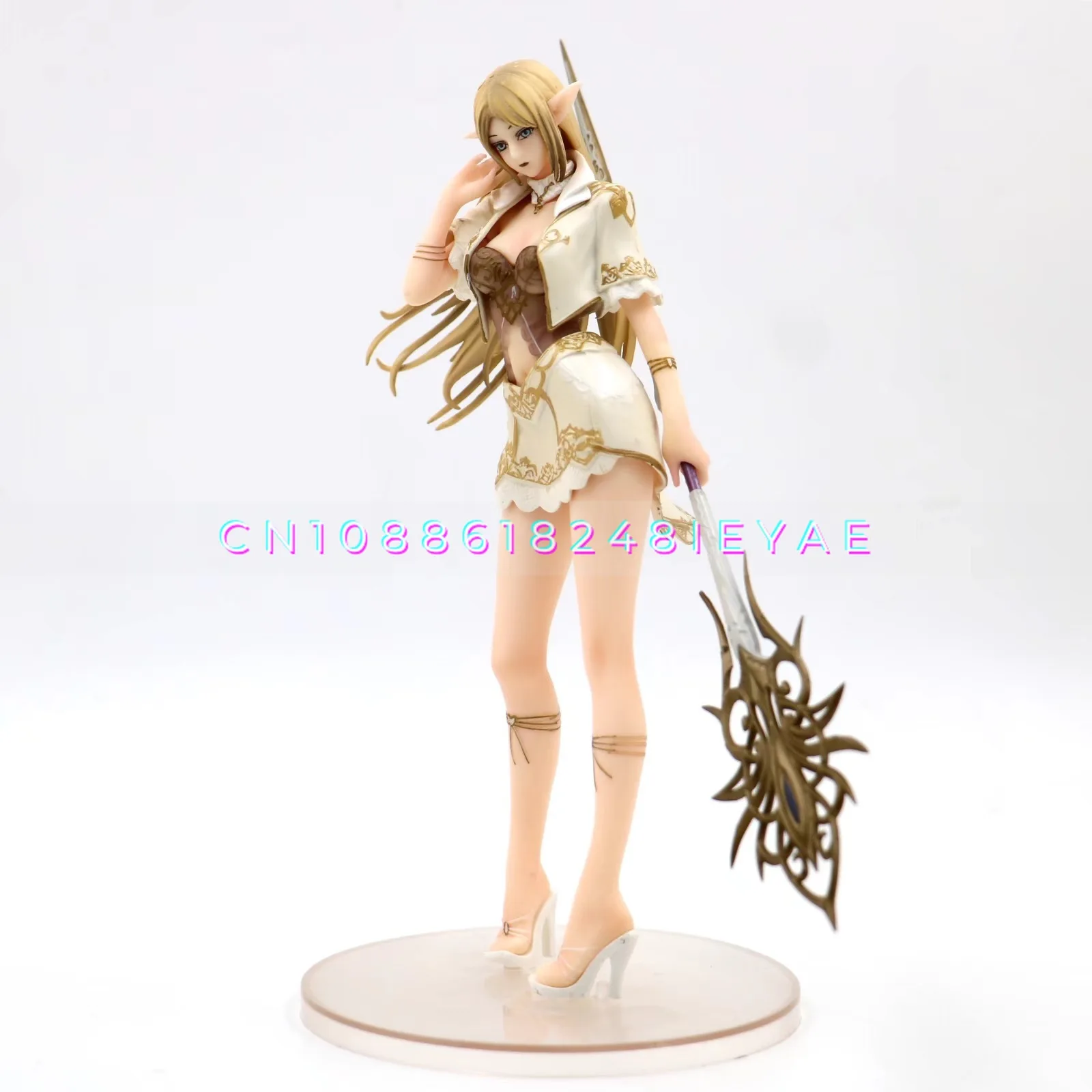 Curiosities Trade Lineage Heaven Ii White Elf, Female Mage, 1/7 Stand with Staff