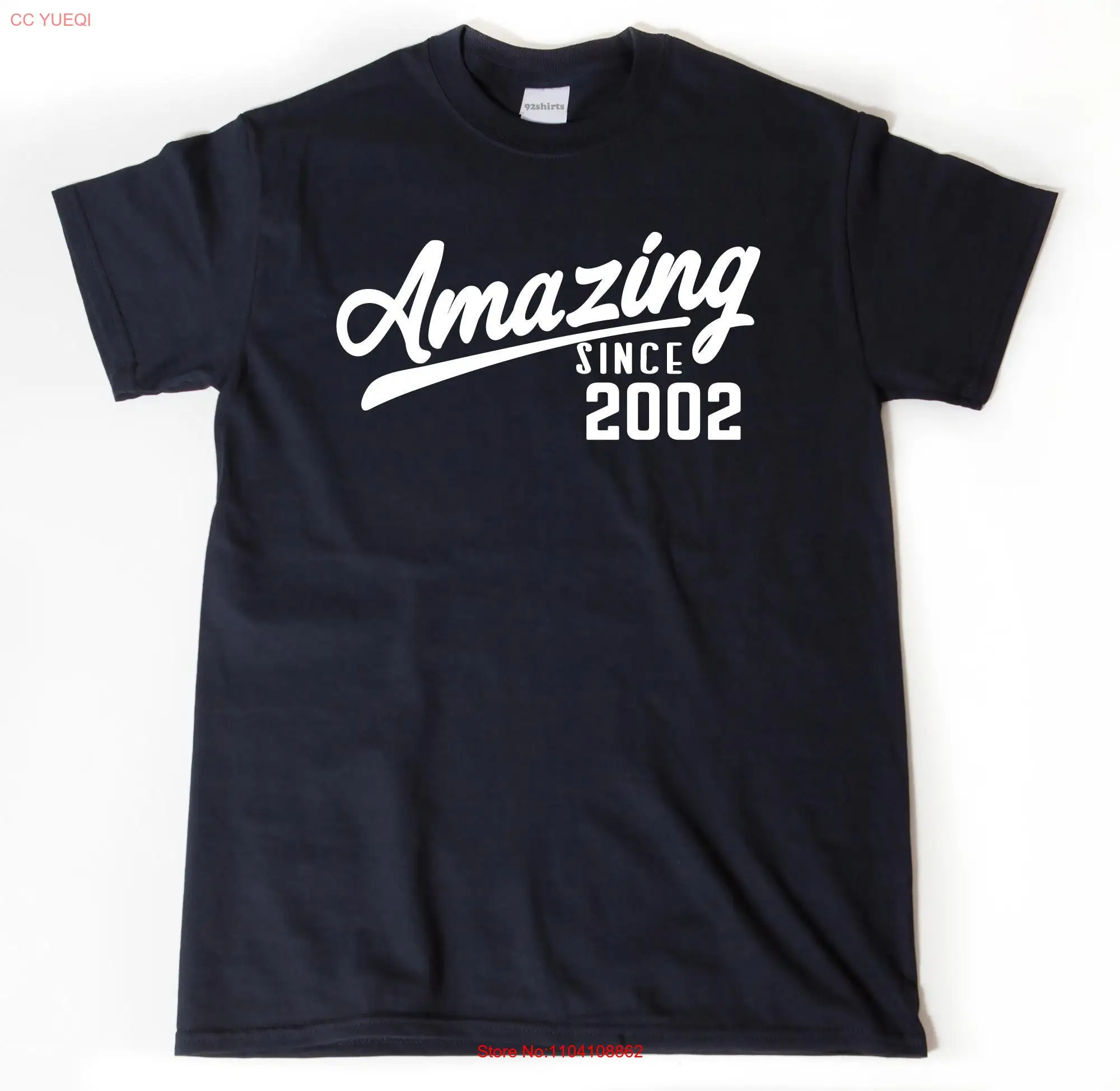 2002 Birthday T Shirt Amazing Since Funny 22nd long or short sleeves