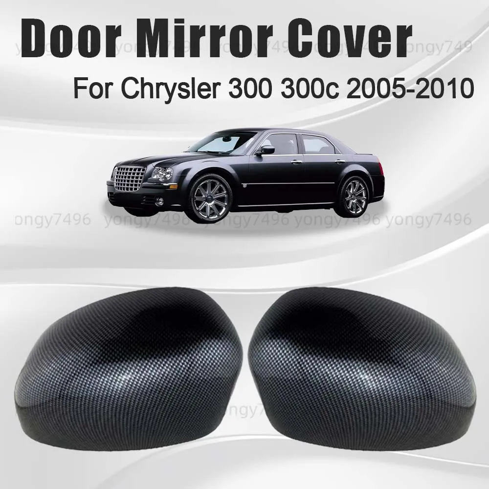 

Car Upgrade Door Mirror Cover For Chrysler 300 300c 2005-2010 Silvery White Carbon Fiber Glossy Black Car Rearview Accessories