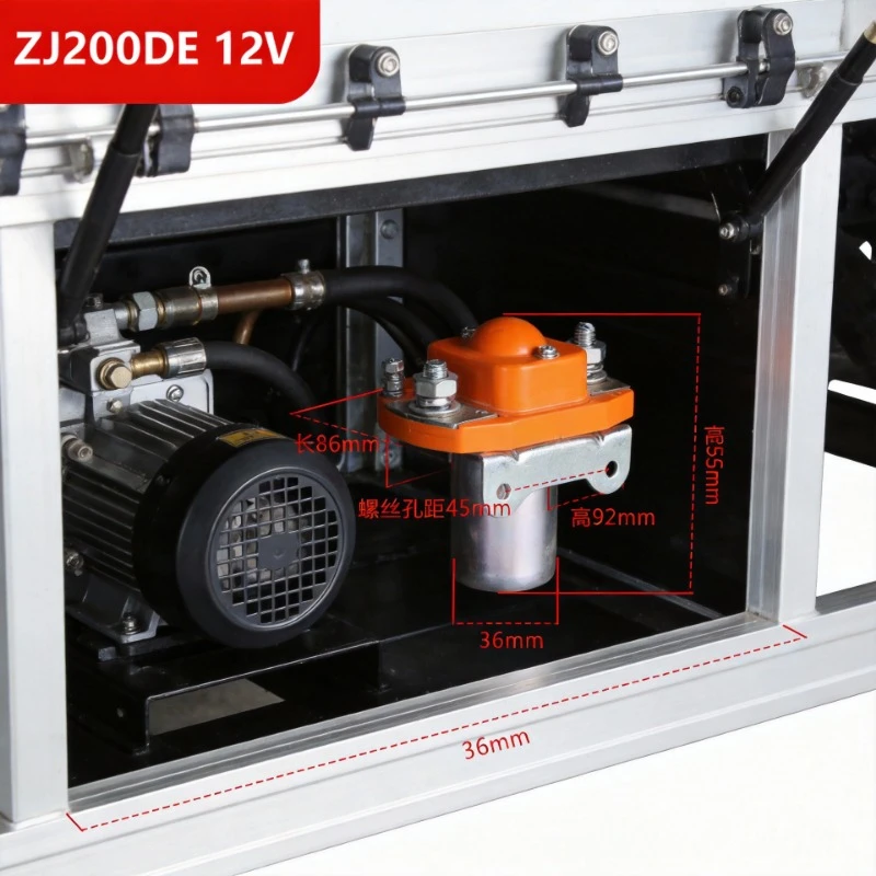 

ZJ200DE Hydraulic Tail Plate Power Unit 12V 24V DC Contactor Motor Start