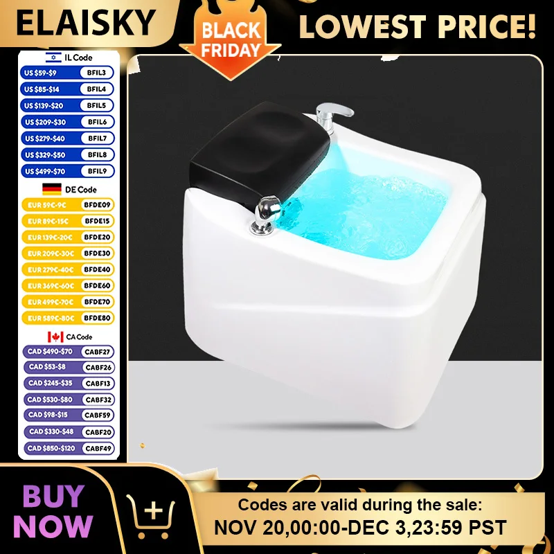 

Foot Bath Basin for Foot Spa Shop Dedicated Intelligent Electric Massage Health Care Home and Commercial Acrylic Foot Bath Basin