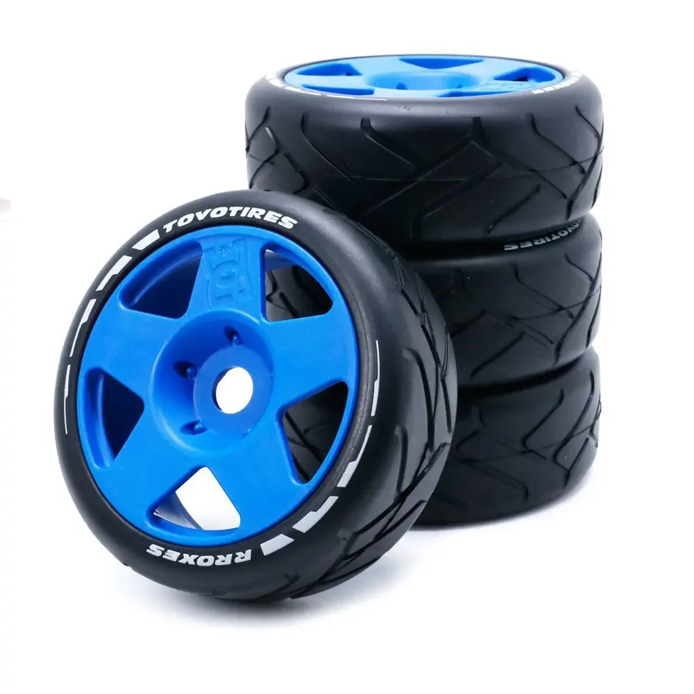 

4Pcs/Set 1:8 Scale Flat Off Road Wheel Tires Tyre with 17mm Hex fit HPI HSP Buggy RC Car Model Toys Accessories