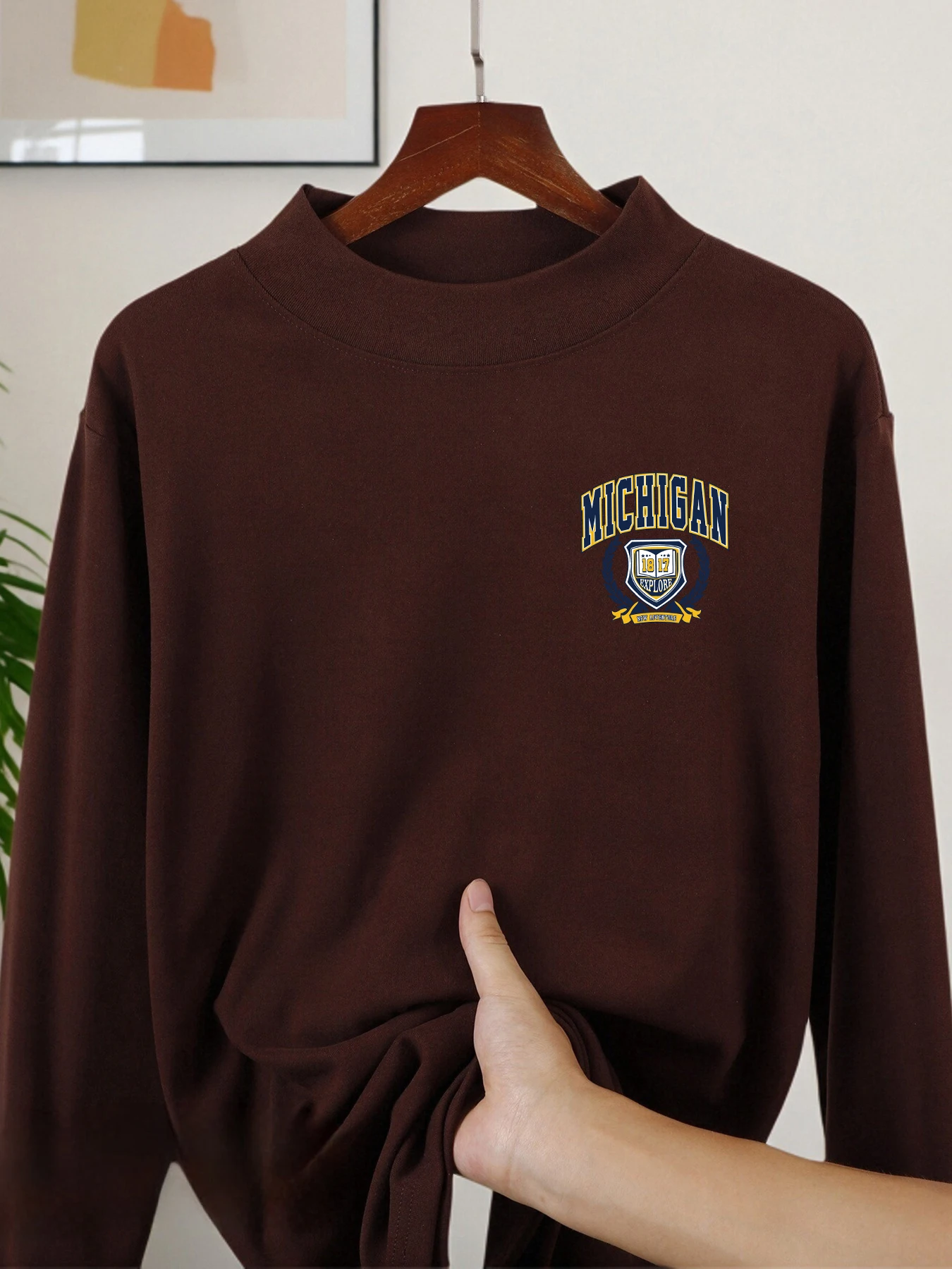 

The Sacred Medal Of USA Men Mock Neck Top Vintage Autumn Clothing Soft Fashion Outdoor Thin Tee Unisex Elasticity Pullovers