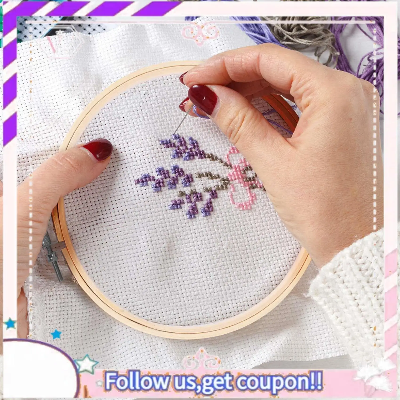 

Y74A-12 Pieces 7 Inch Wooden Embroidery Hoops Bulk Bamboo Circle Cross Stitch Hoop Round Ring For Art Craft Handy Sewing