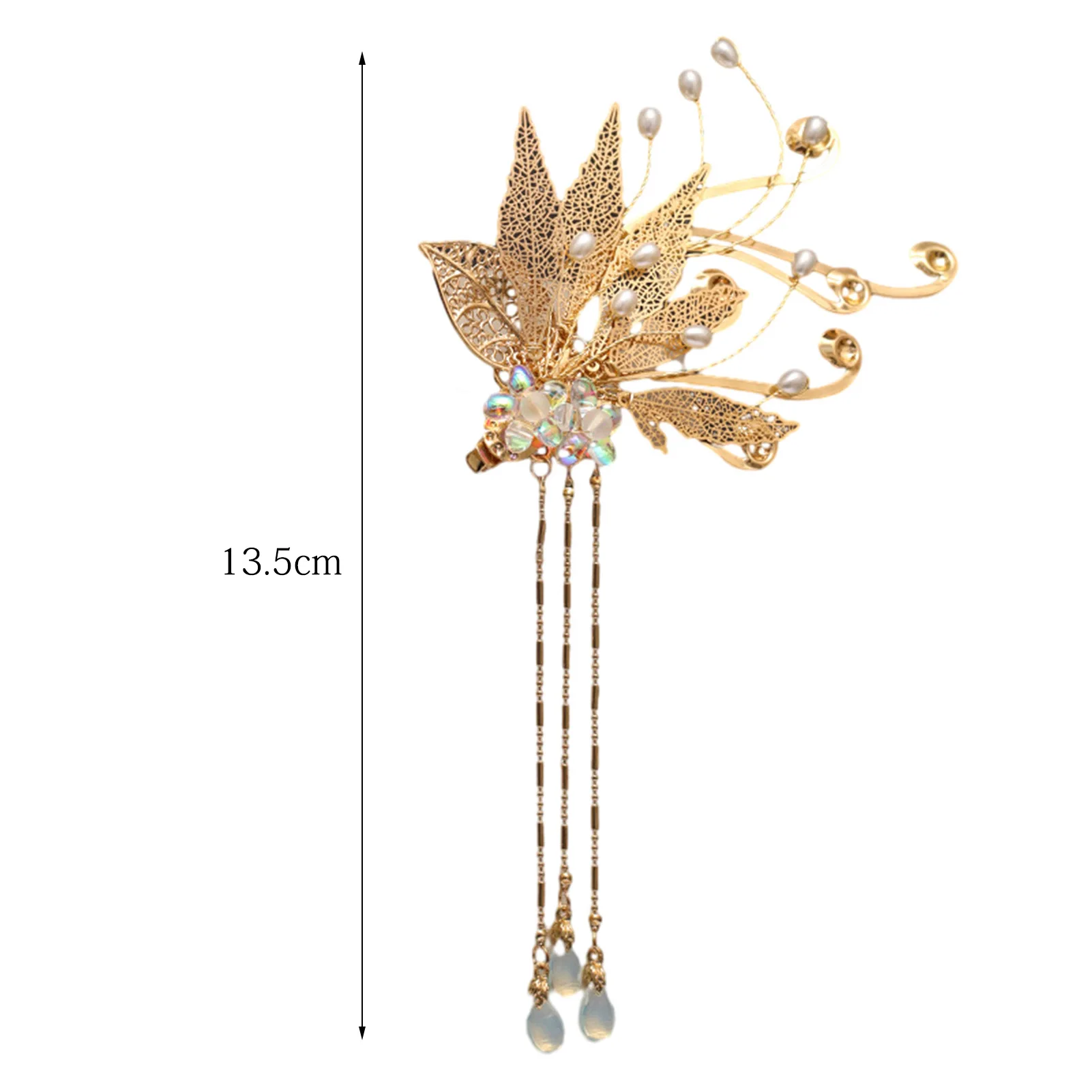Light Luxury Women\'s Hair Clip Tassel Edge Clip For Meatball Head Updo Plait Exquisite Elegant Metal Jewelry Hair Accessories