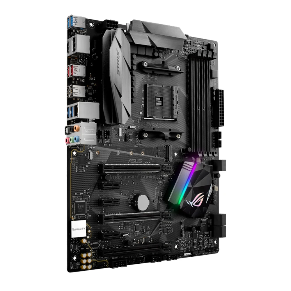 Imagem -02 - Usado Asus Rog Strix B350-f Gaming Motherboard B350 Chipconjunto Soquete Am4 para Cpu 1st Gen Ryzen Mini-itx Form Factor Soquete Ddr4 Duplo