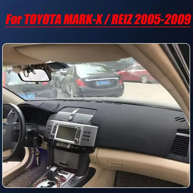 For TOYOTA MARK-X / REIZ 2005-09 Car Leather Dashboard Dash Cover Protector Mat