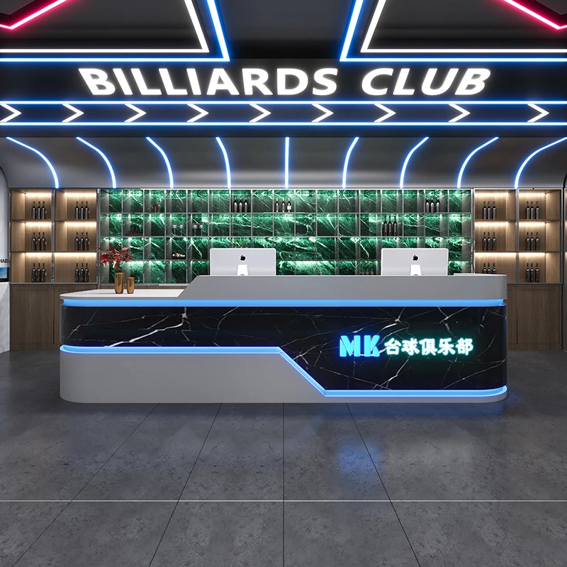 Billiards Office Reception Desks Beauty Pulpit Foot Market Cashier Shop Bar Standing Massage Reception Beauty Office Furniture