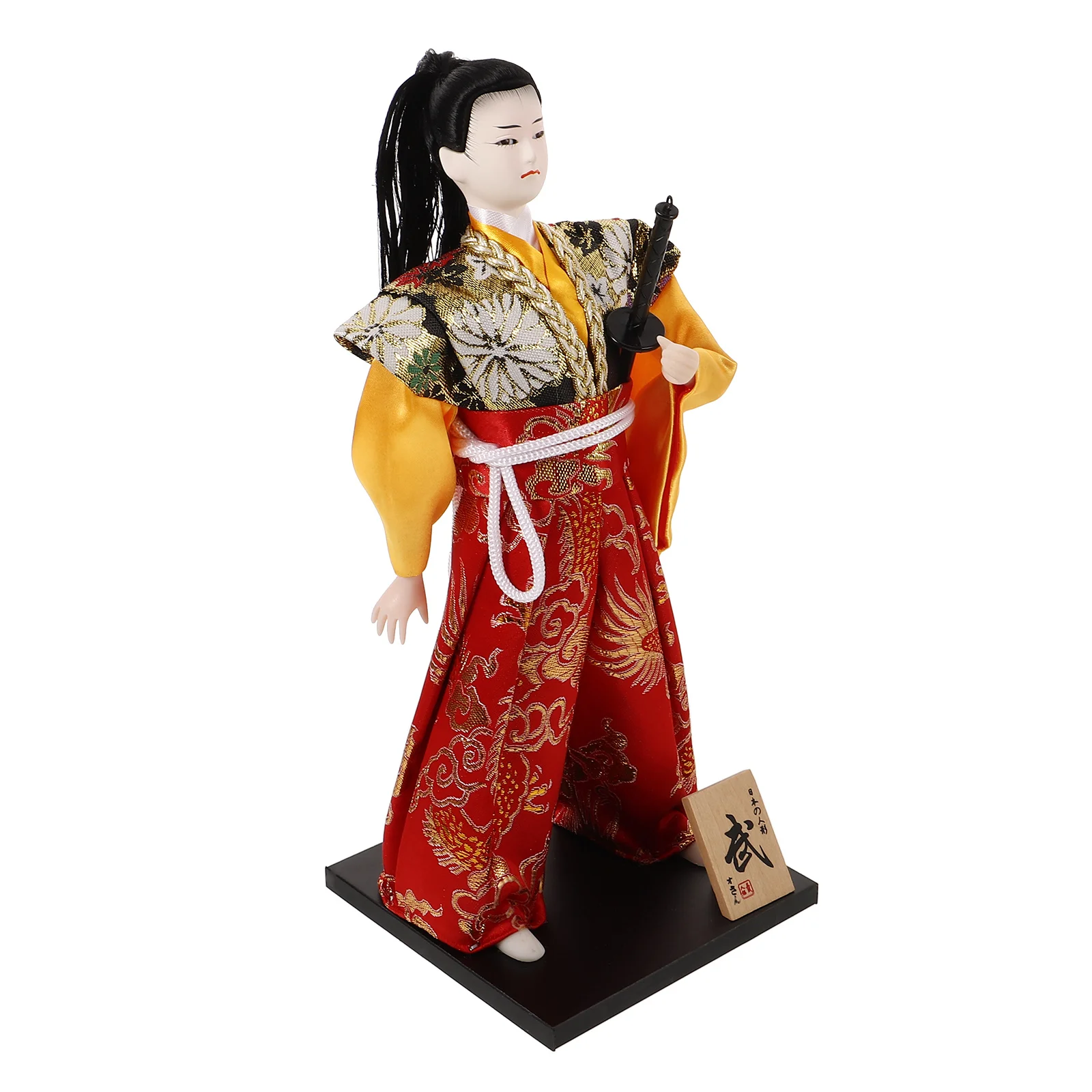 

Samurai Ninja Ornaments Toys Mermaid Desktop Wood Japanese Style Dolls Baby Figurine