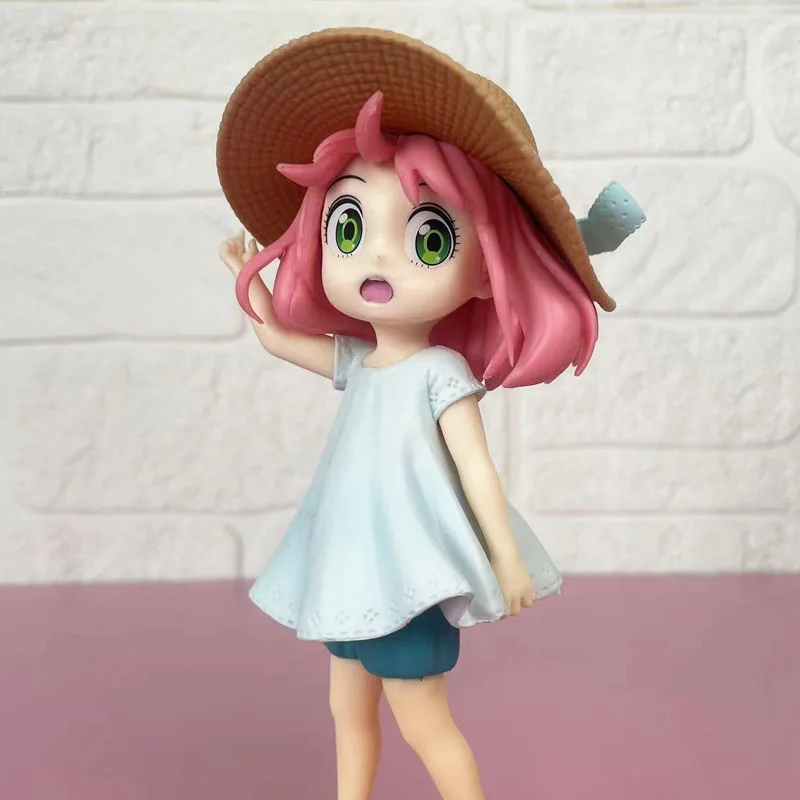 

kawaii SPY×FAMILY Beach vacation Anya Forger Statue model.PVC material.Desktop decoration Collection handmade model.toy gift
