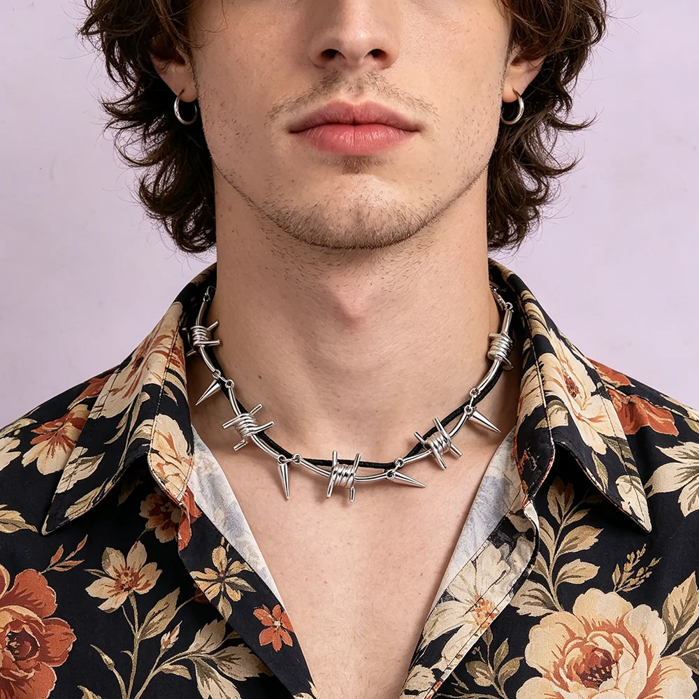 Naszyjnik choker z kolczastym  – Goth Punk Spike Choker recenzja i cena