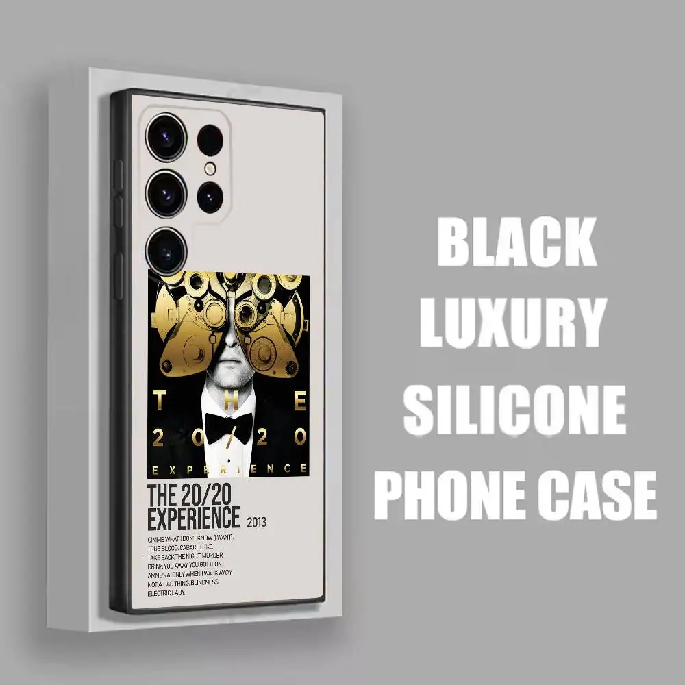 Custodia per telefono giustificata J-Justin Timberlake per Samsung S22, S24, S20, S25, S23, S30, S21, Ultra, Plus,5G, Fe, Lite Cover nera