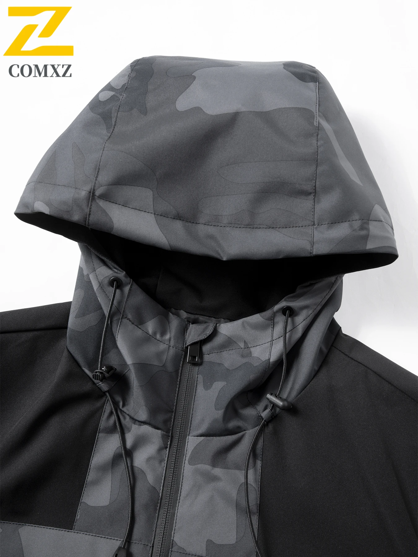 2025 New Camo Work Jacket Men's Autumn Trendy Hooded Waterproof Windproof Jackets Outdoor Hunting Camping Fishing Rainproof Coat